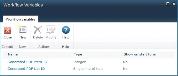 Workflow-Variables