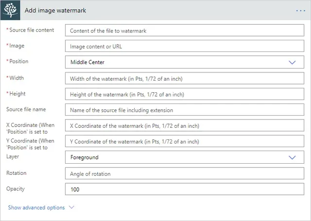 Power Automate Watermark