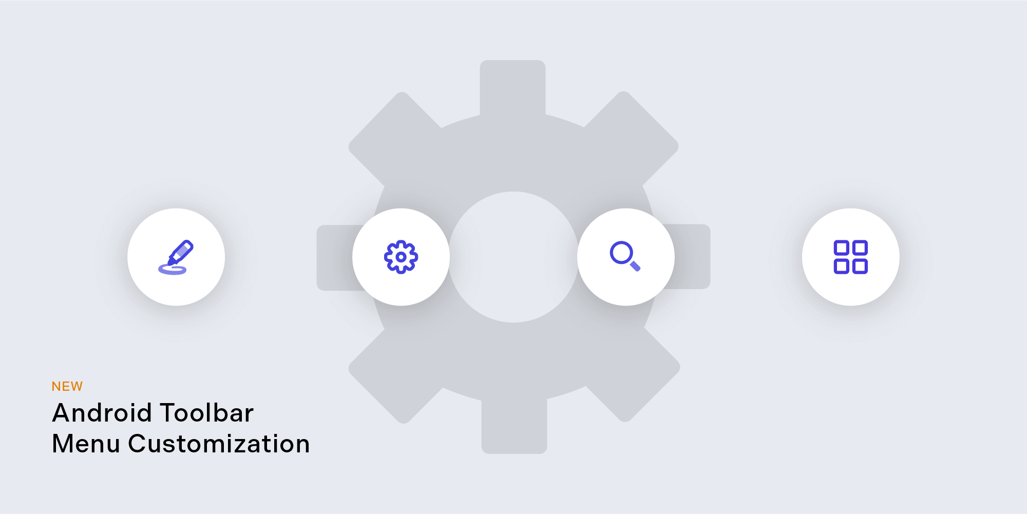 Toolbar menu customization