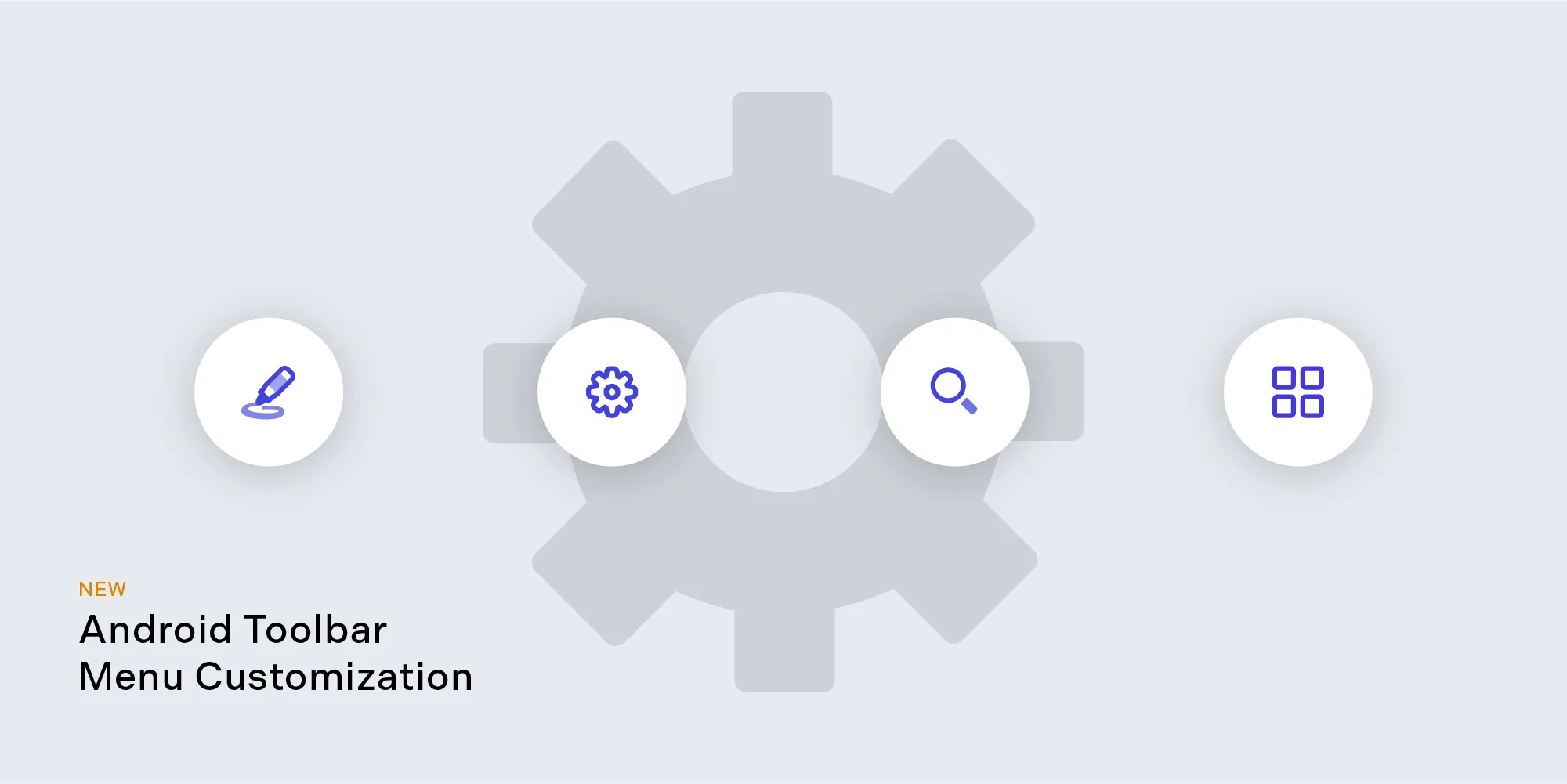 Toolbar menu customization
