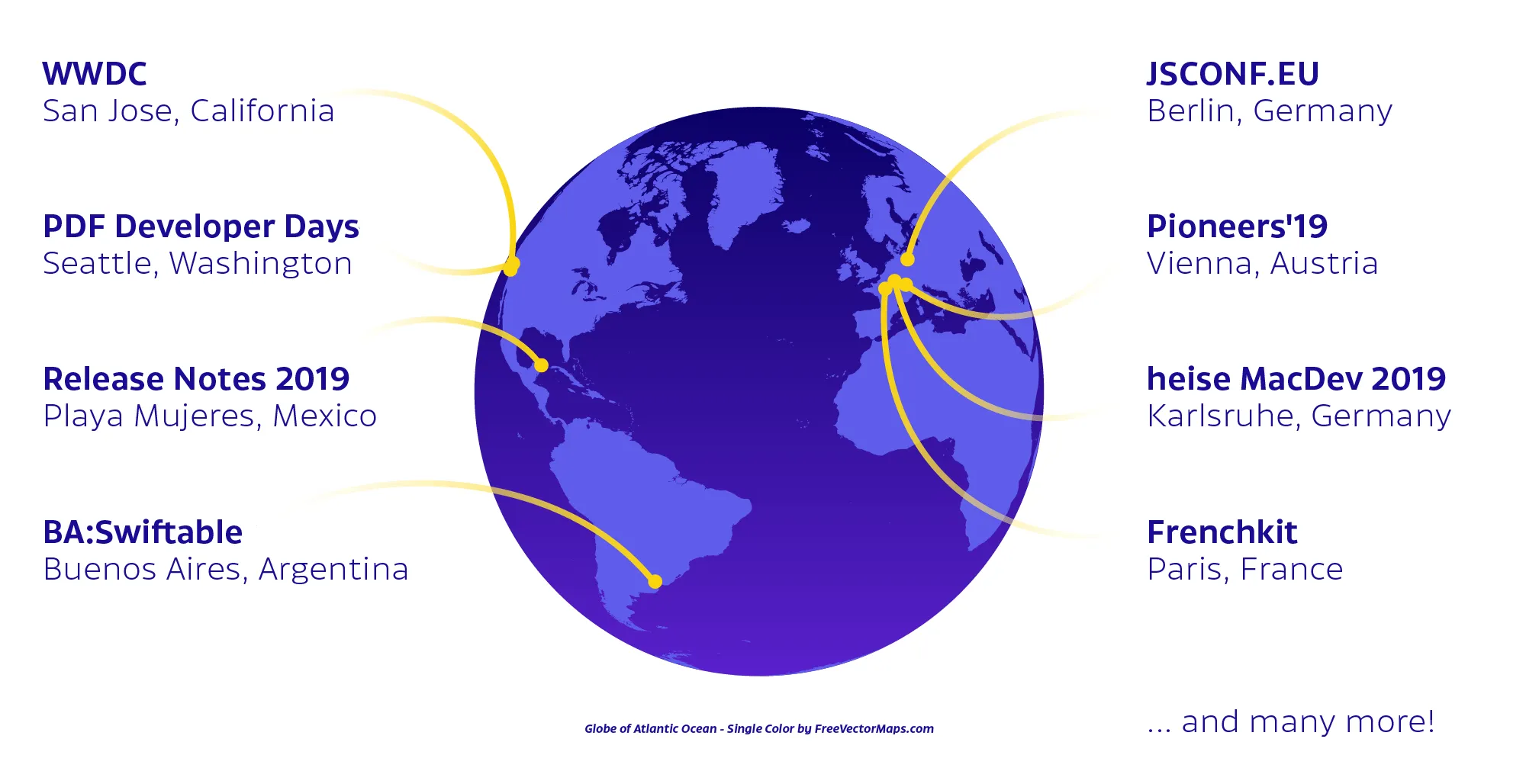 2019 conferences map