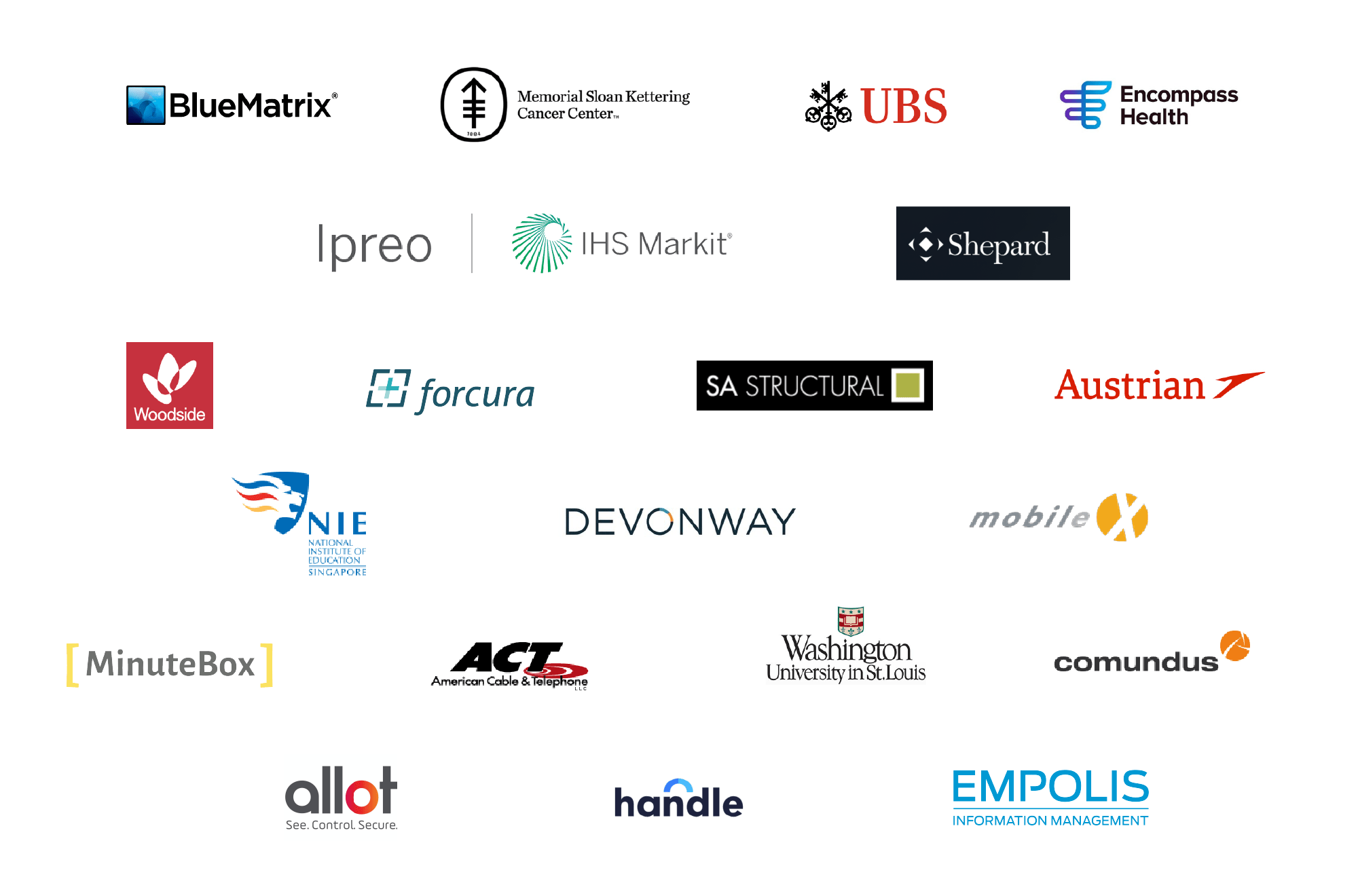 Photo of new customer logos