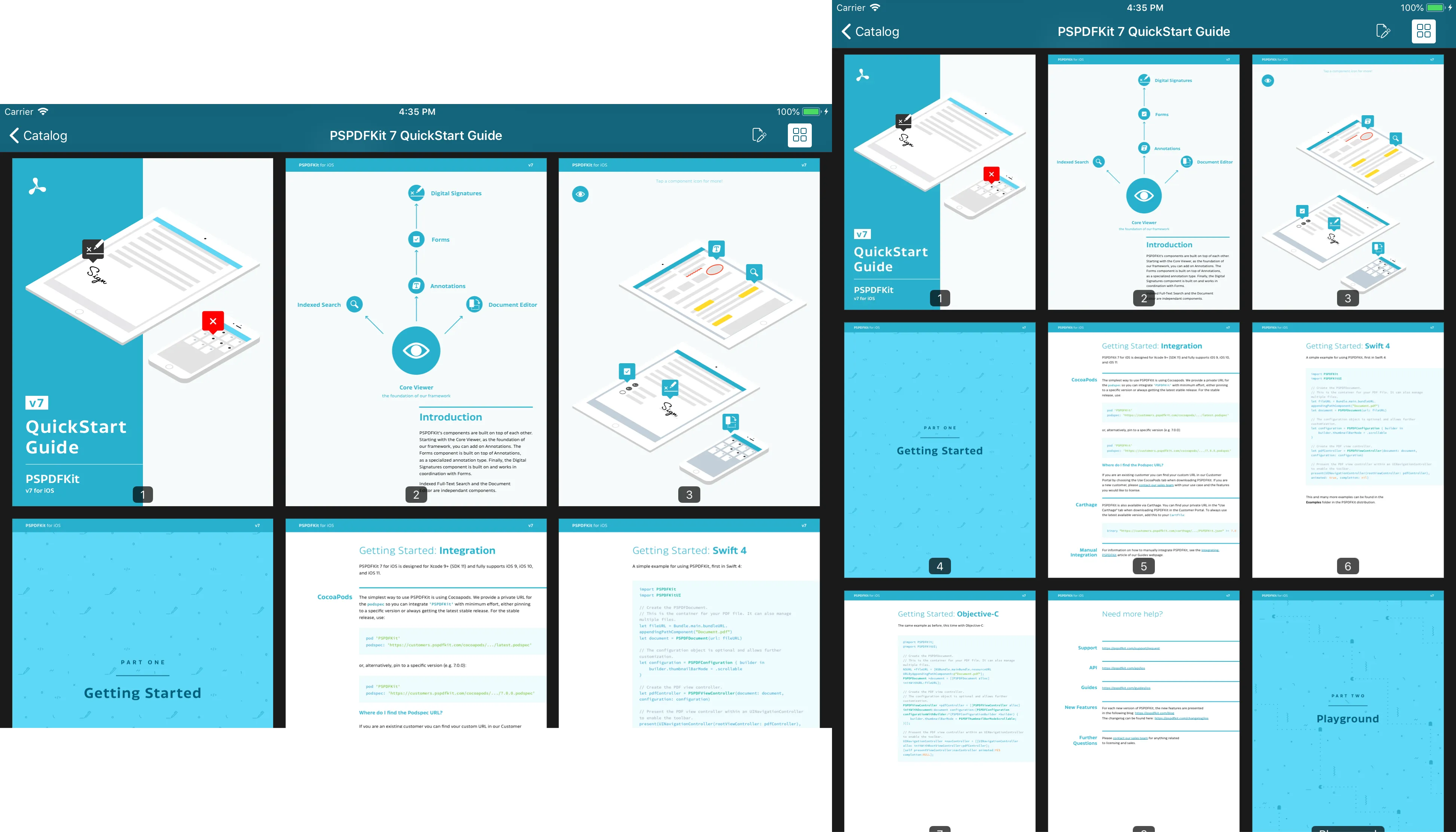 Thumbnails using three columns on iPad