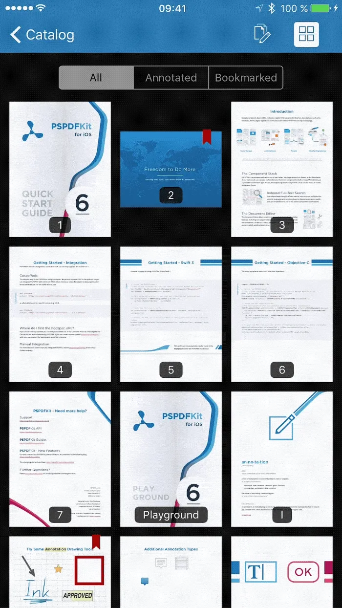 3D Touch Thumbnail Grid