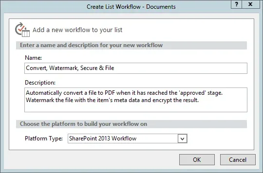 Create New Workflow