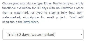 Choose subscription