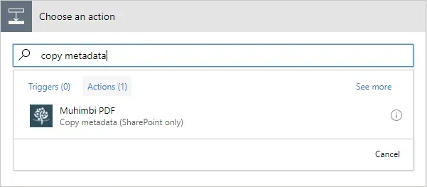 Copy metadata - Search