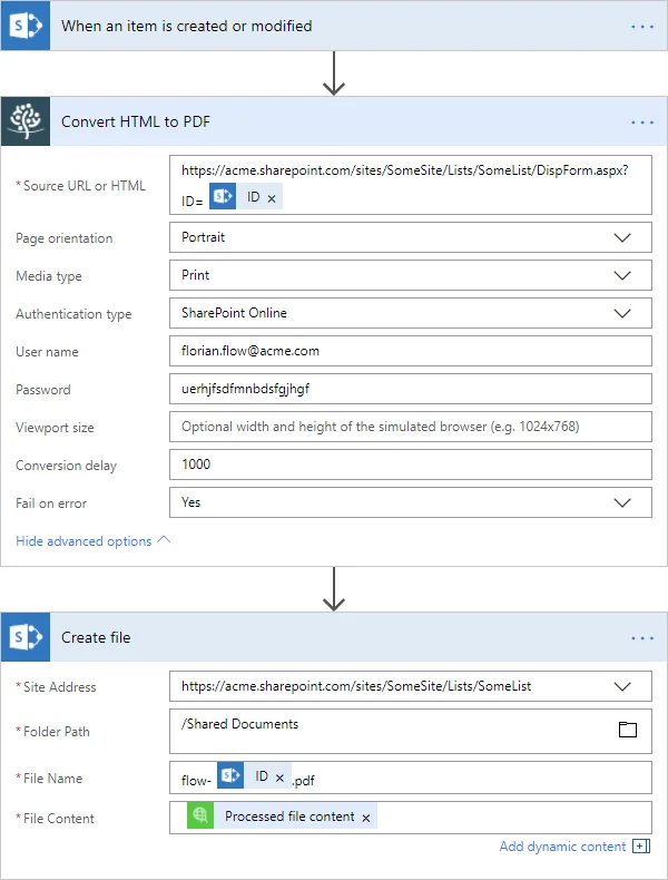 HTML Conversion - Flow