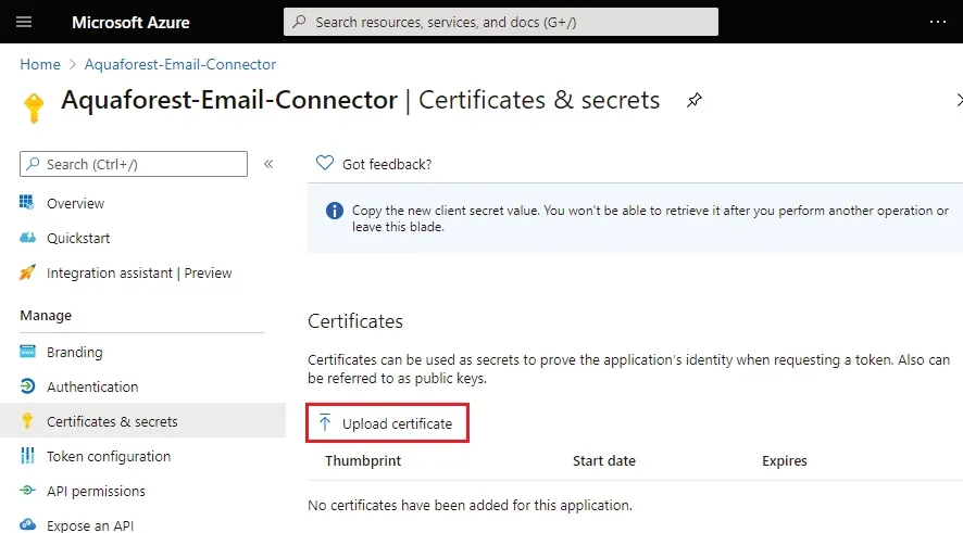 Upload-Certificate