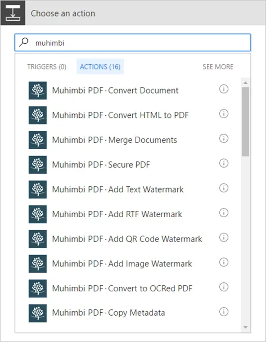 Muhimbi Flow Actions