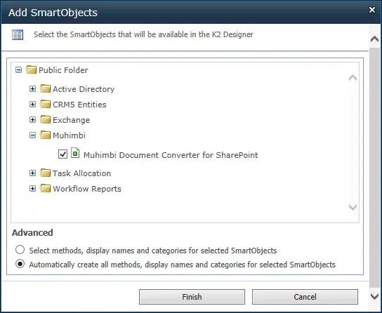 Enable K2 Designer SmartObject