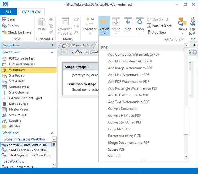 Workflow Actions