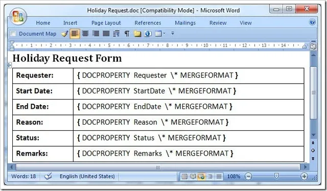 WordTemplate