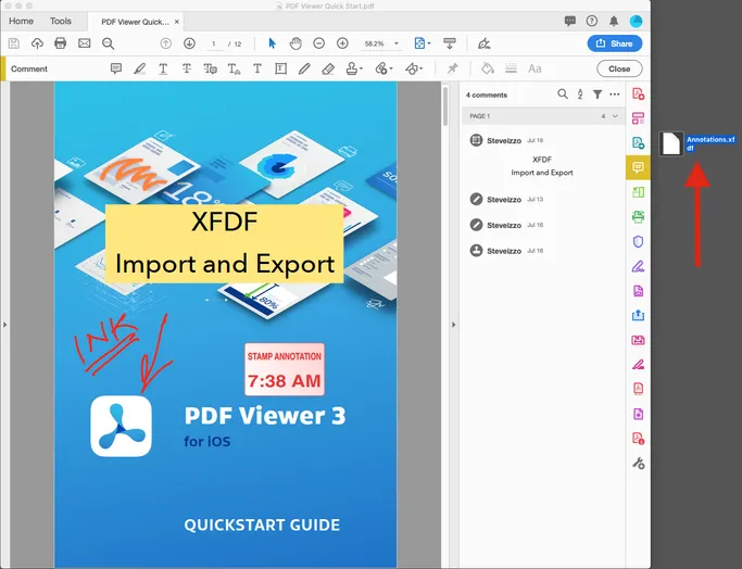 XFDF file extension