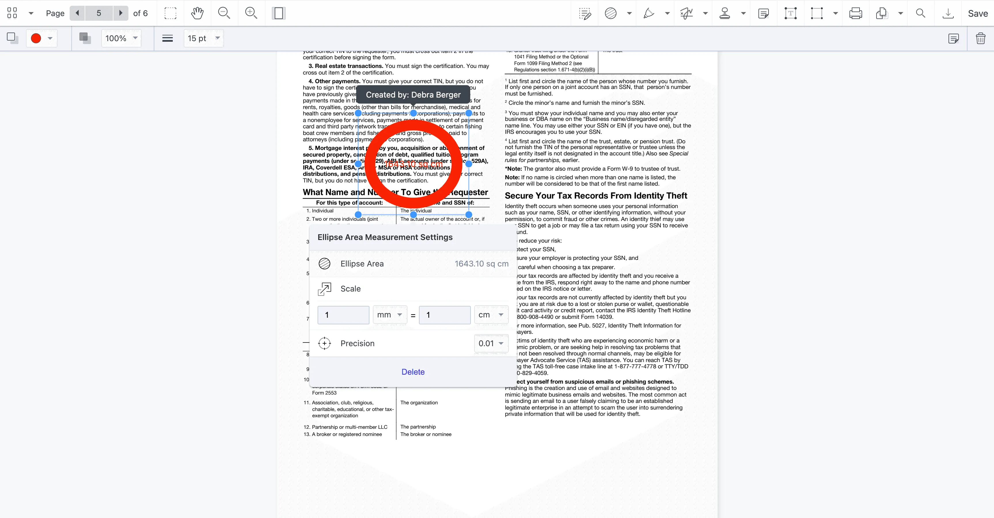 Edit measurement settings