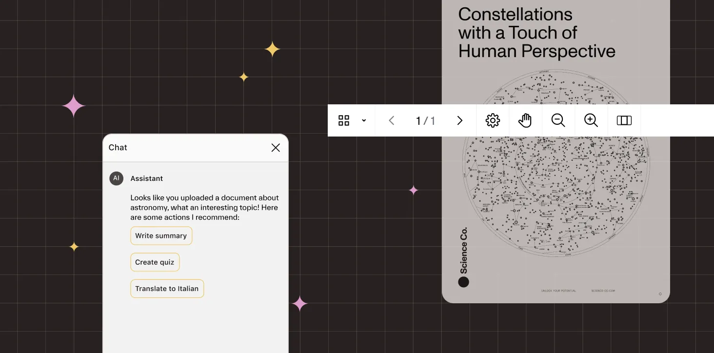 AI Assistant demo interface