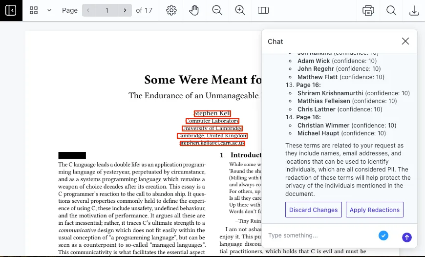 AI Redact Buttons