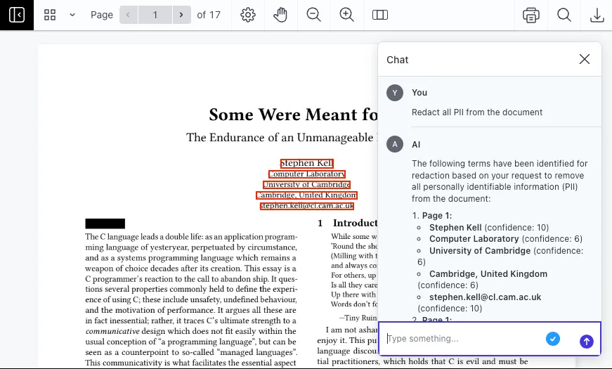 AI Redact Staged