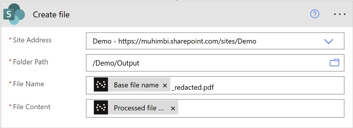 Create redacted file