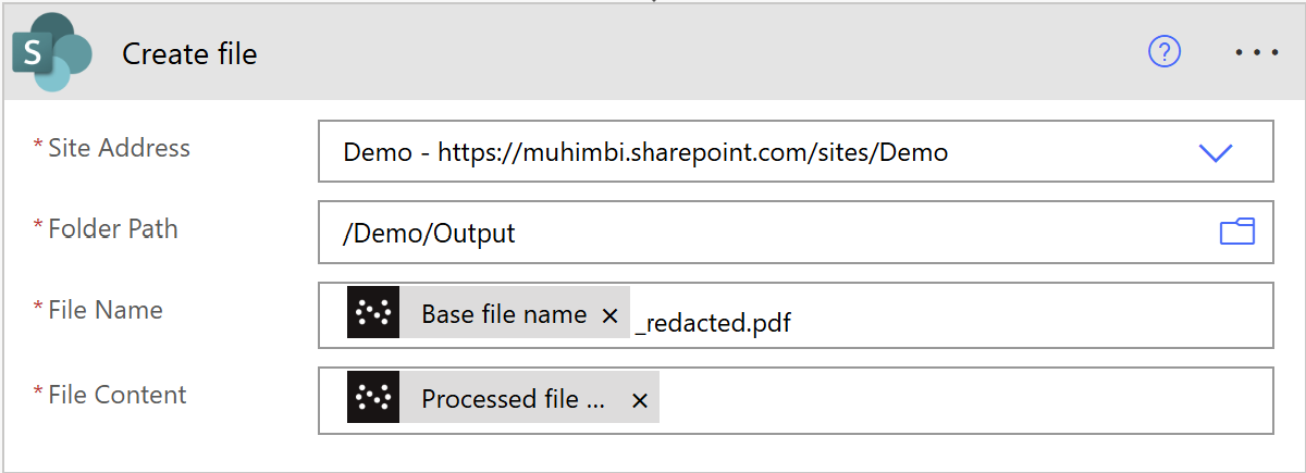 Create redacted file