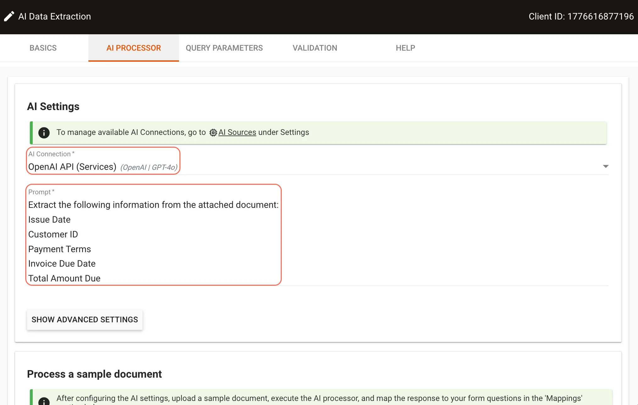 AI settings