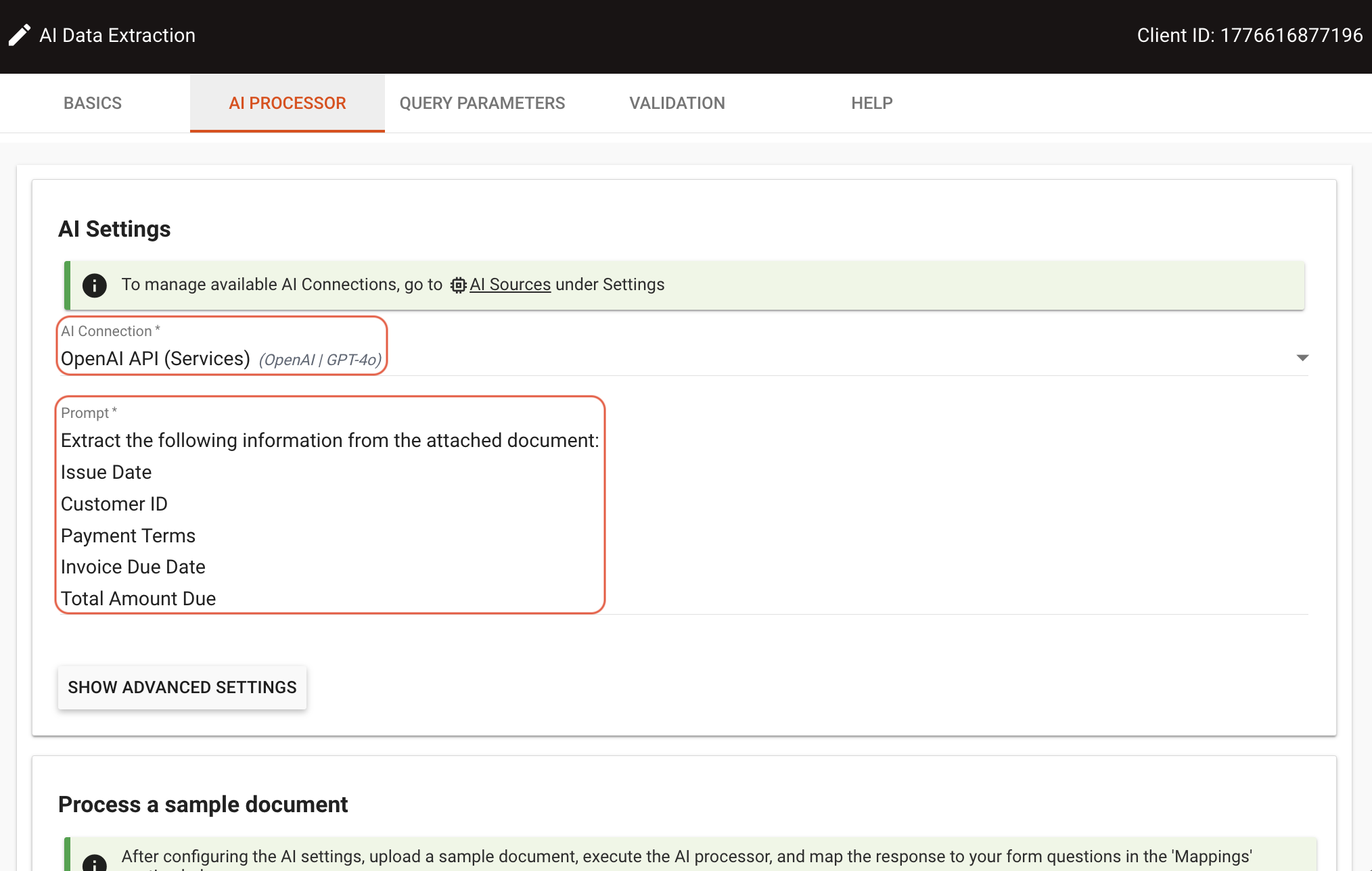 AI settings