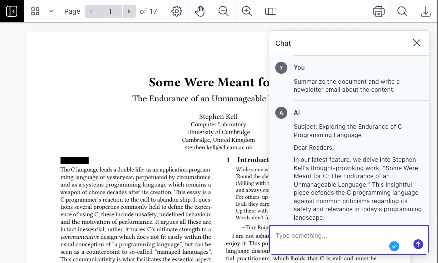 AI Summarize with formatting