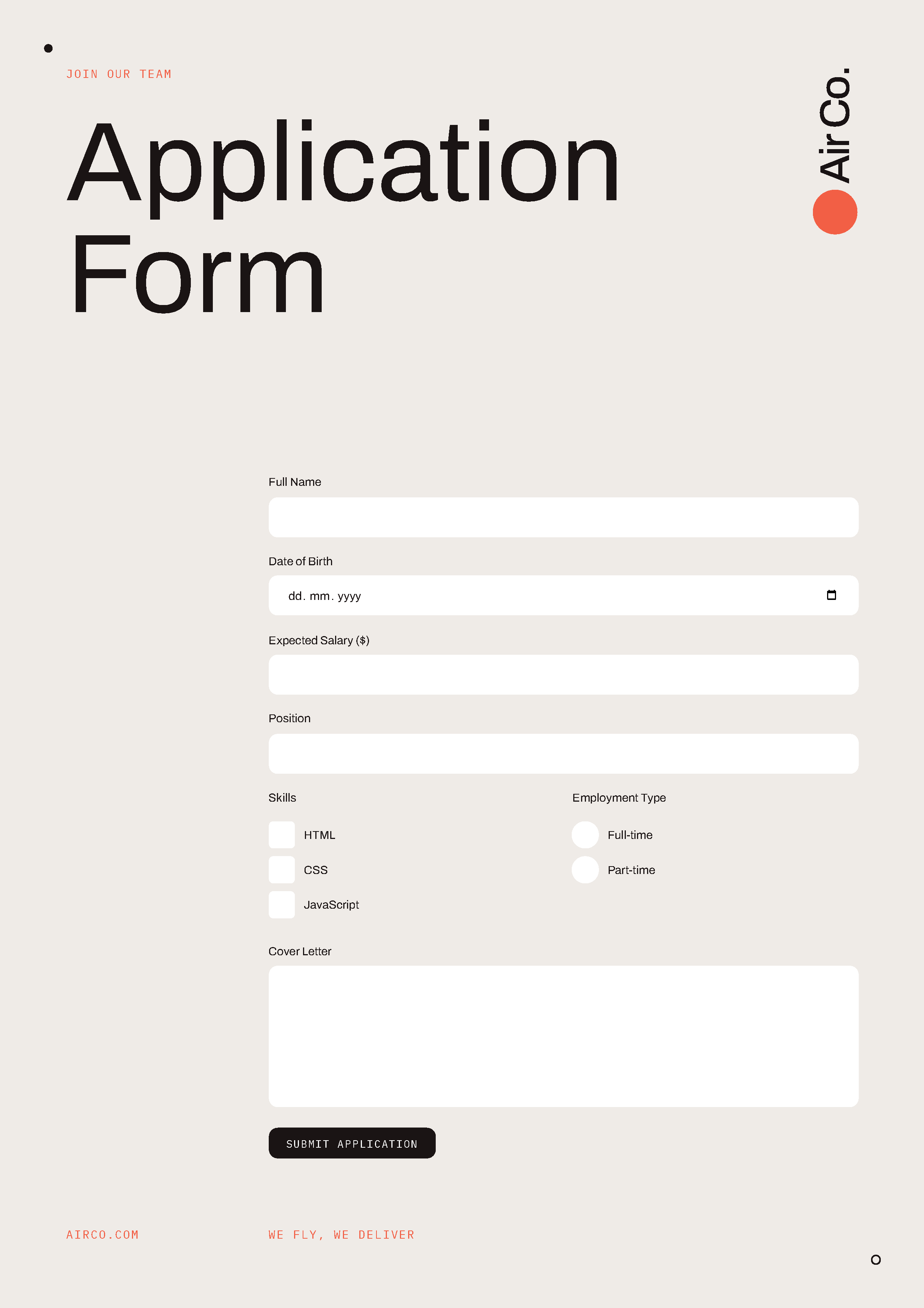 Form template