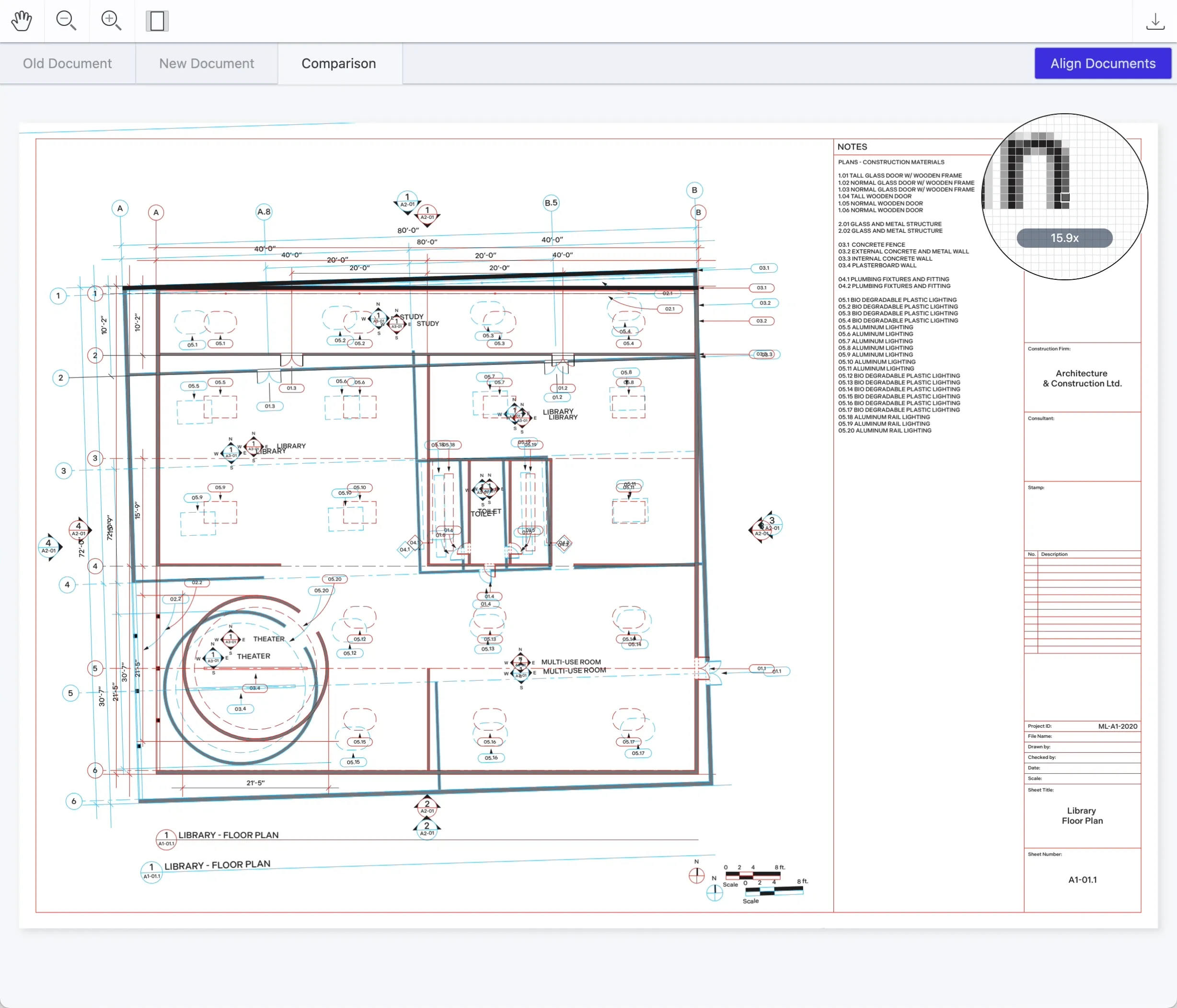 Document Comparison on Web Before Alignment
