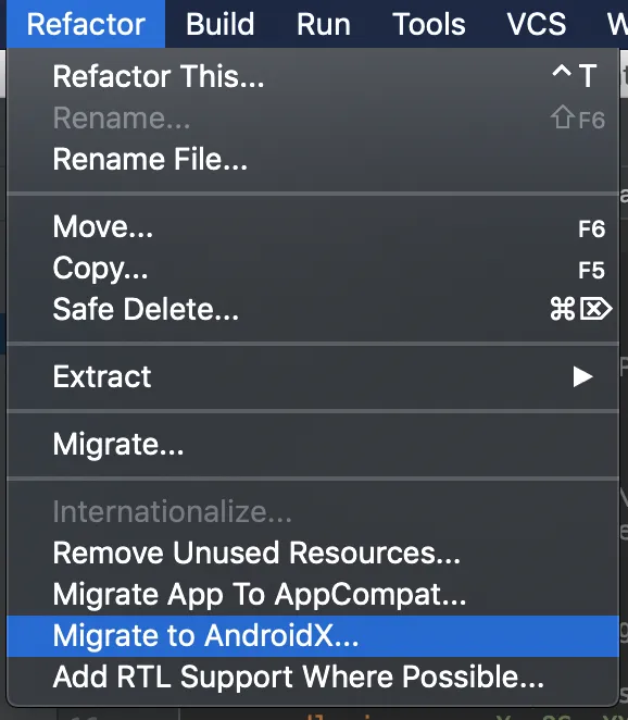 Android X refactor