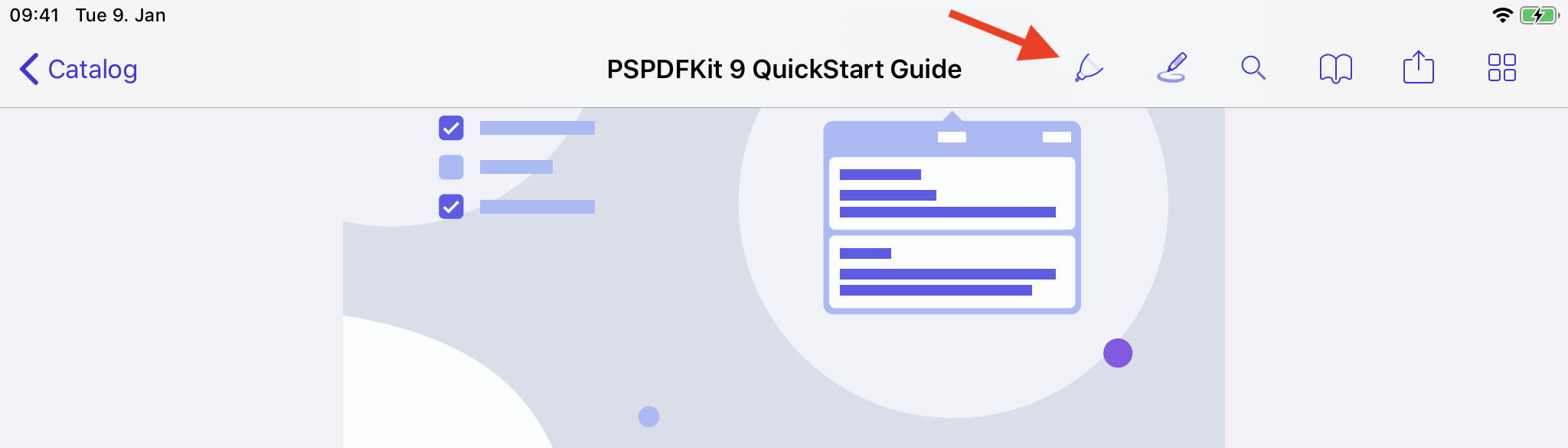 Annotation tool main toolbar