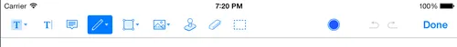 New annotation toolbar, white