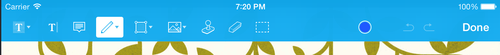 New annotation toolbar, blue