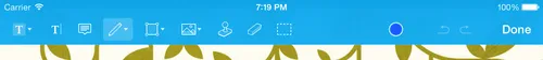 Old annotation toolbar, blue