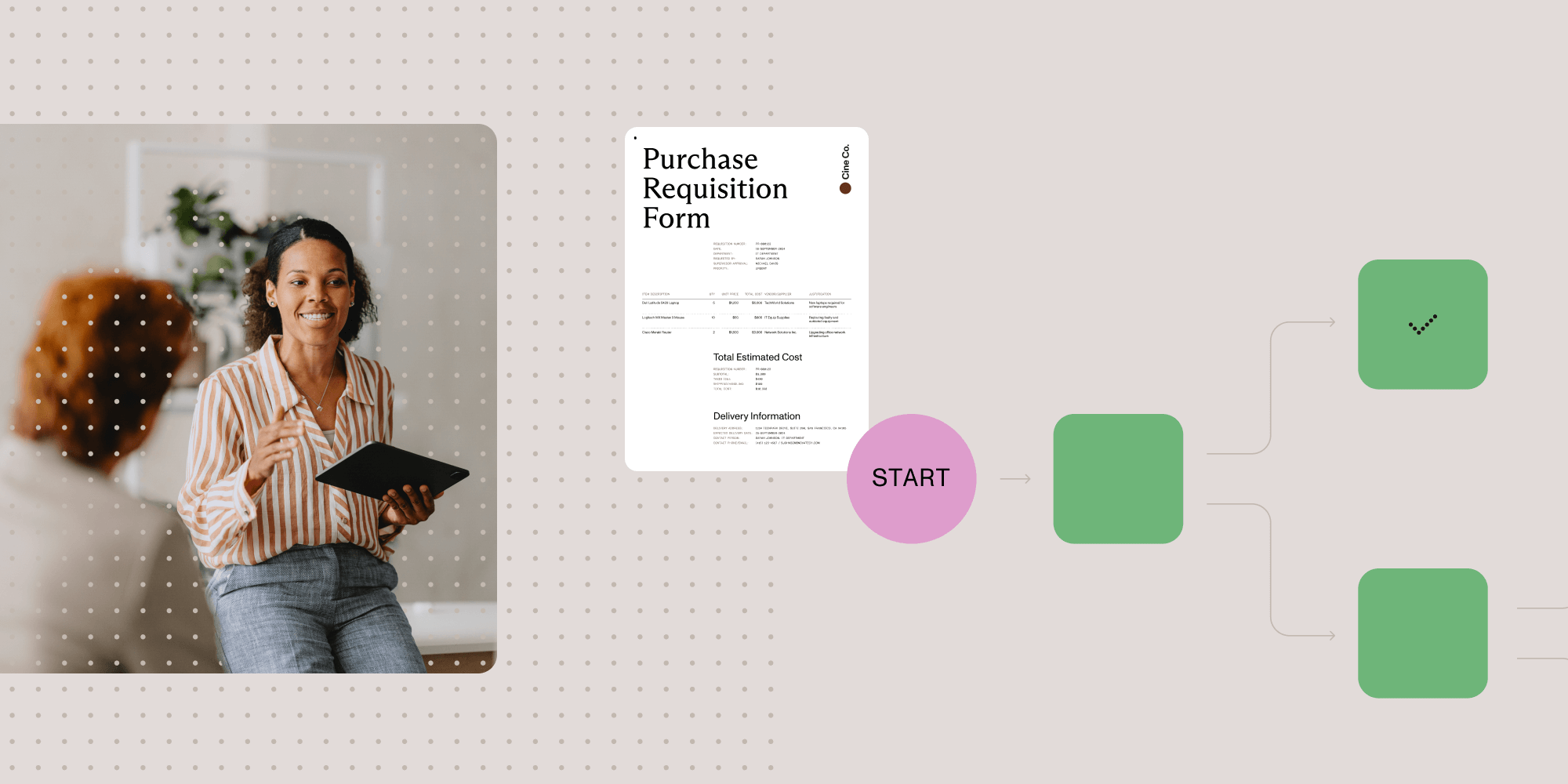 Requisition form: Cut approval time and eliminate manual errors