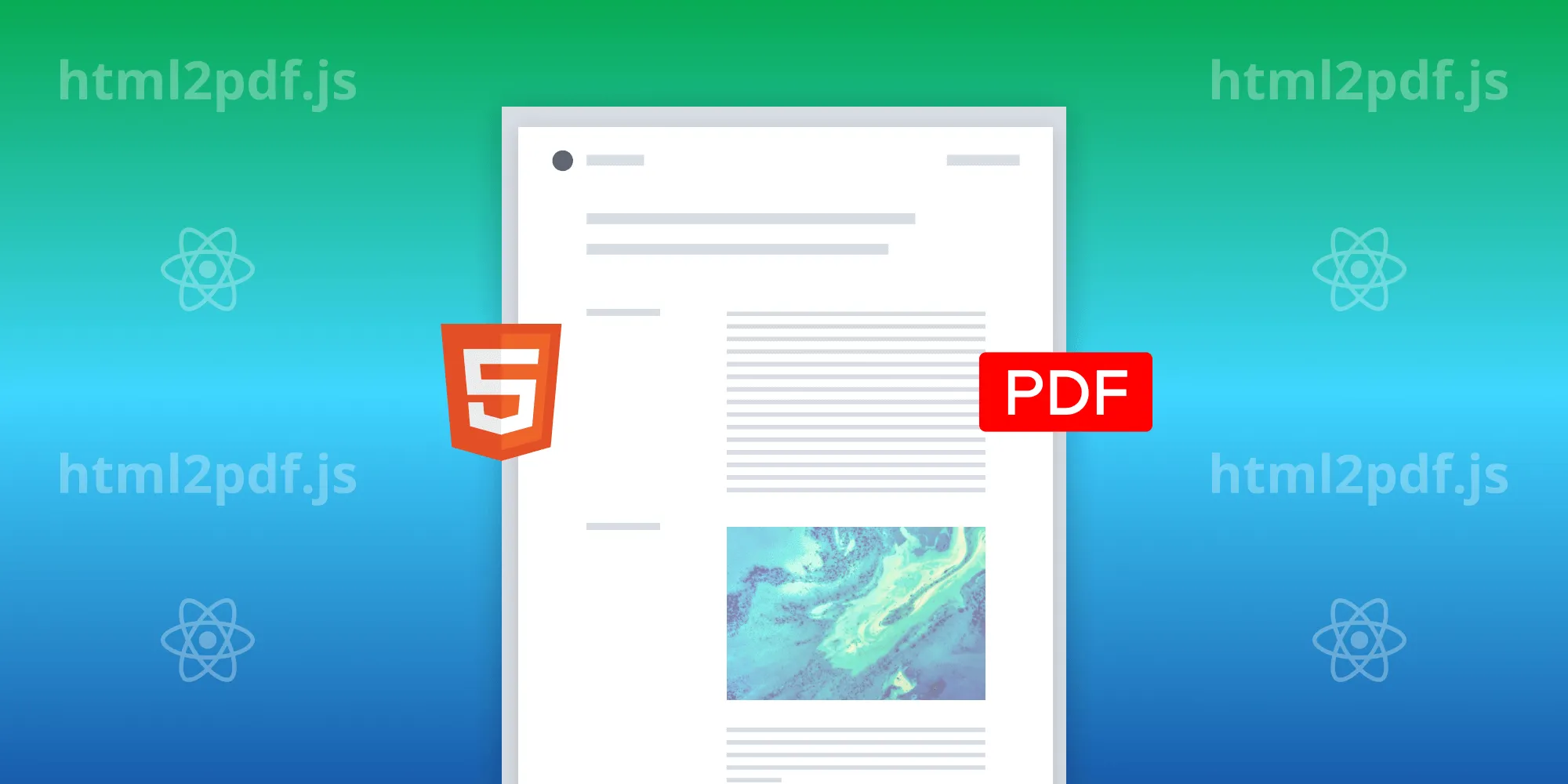 Featured image for article: HTML to PDF in React: Convert HTML to PDF using html2pdf.js