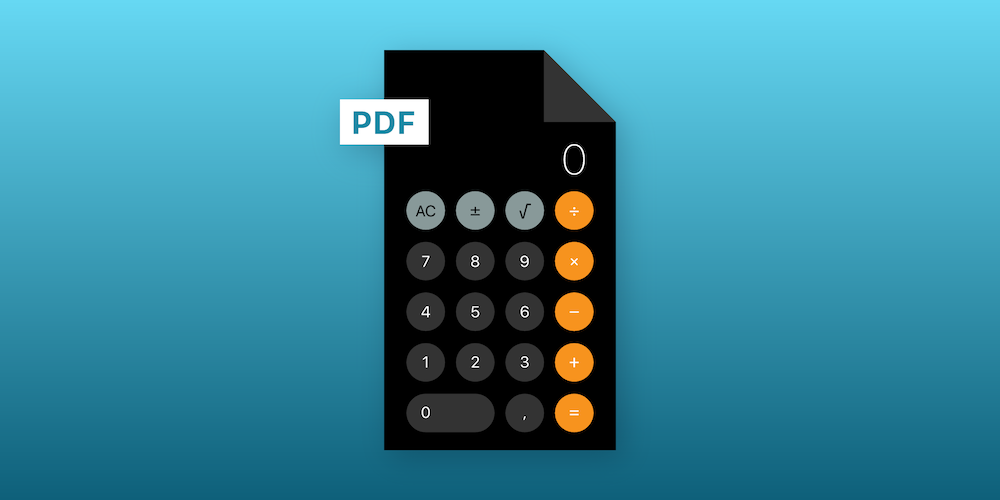 How to program a calculator in a PDF