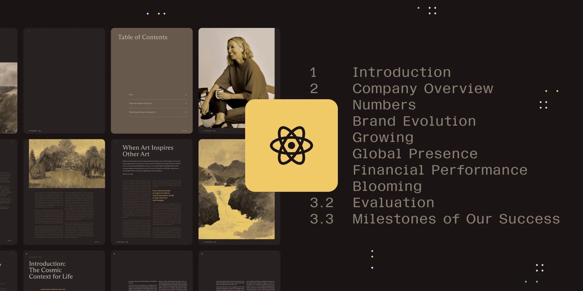 Render a PDF table of contents with react-pdf outline