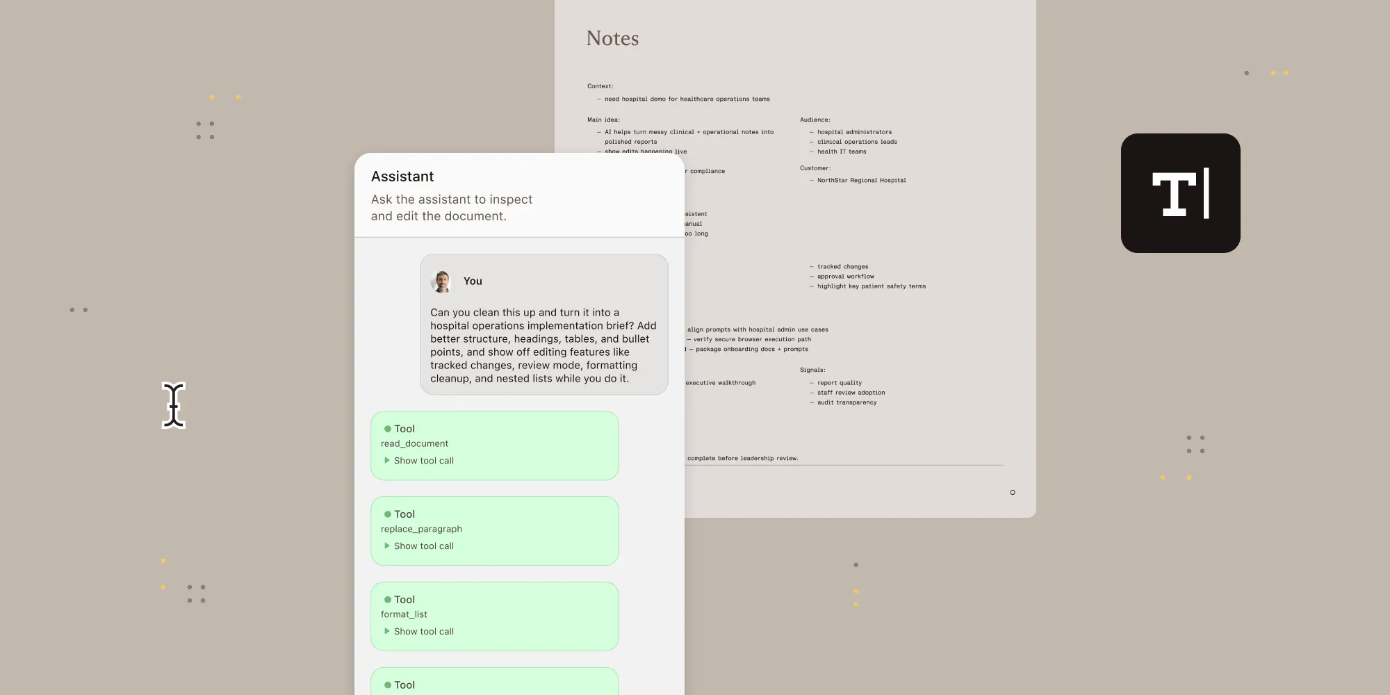 Featured image for article: Introducing Document Authoring AI: Structured LLM editing for embedded document editors