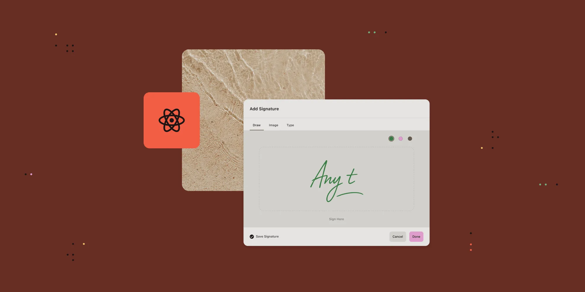 How to create a React signature pad