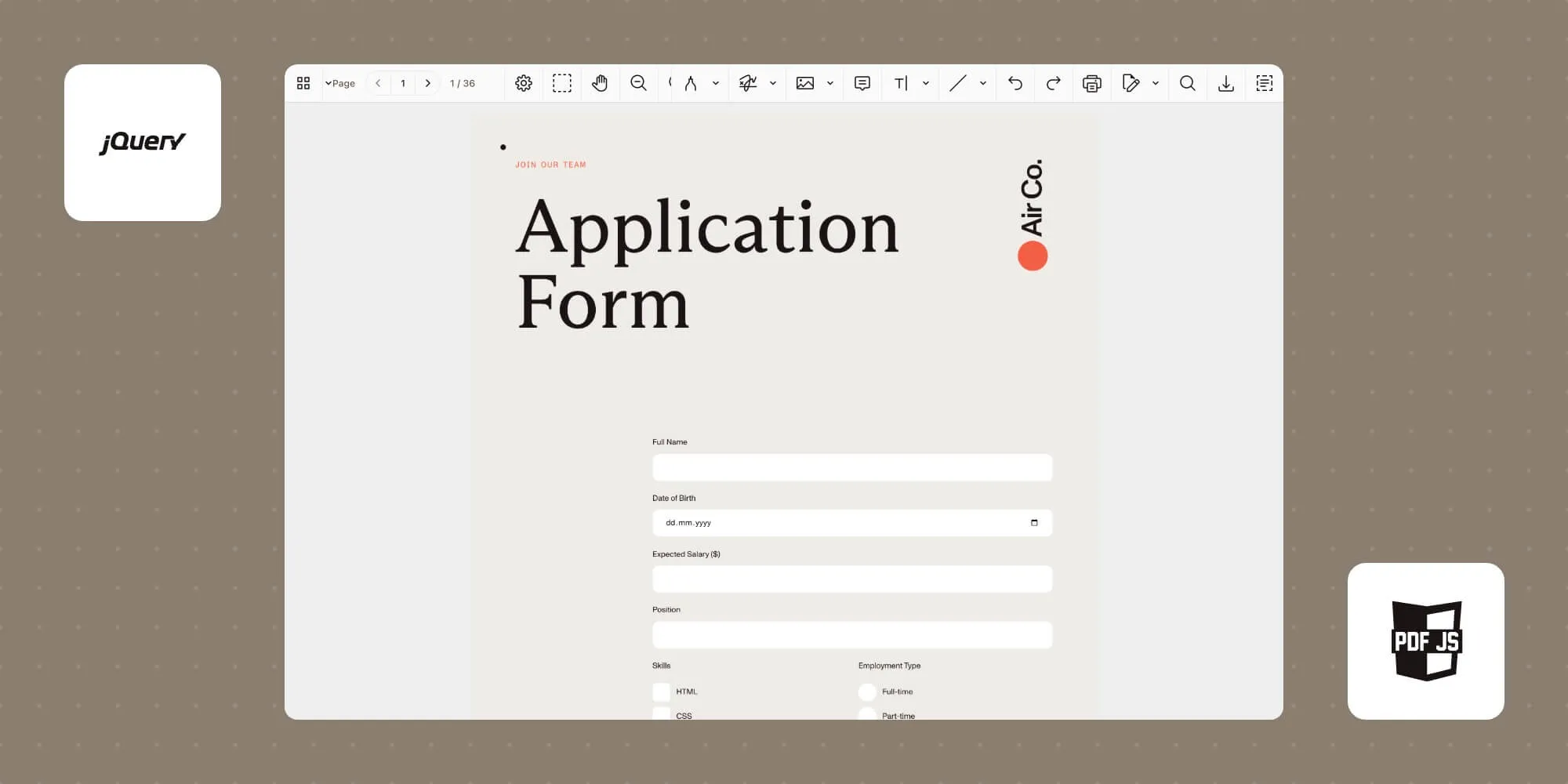 How to build a jQuery PDF viewer with PDF.js