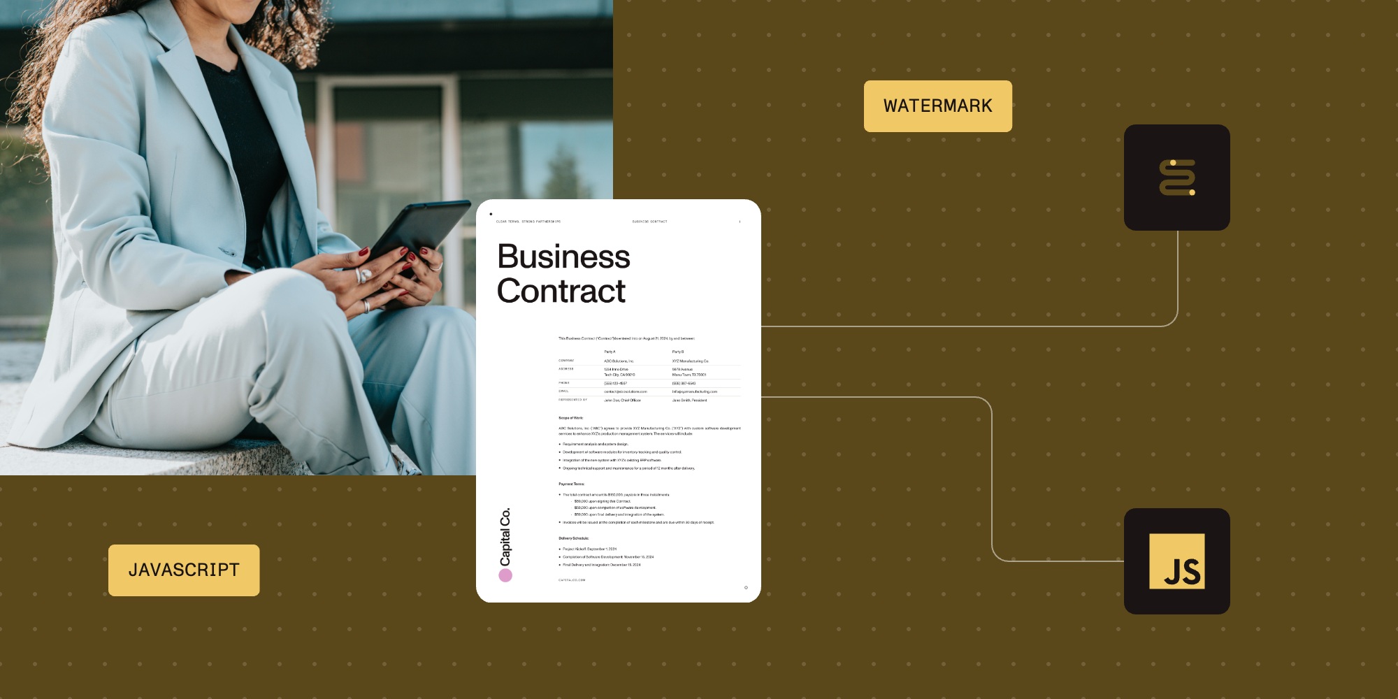 How to watermark a PDF using JavaScript