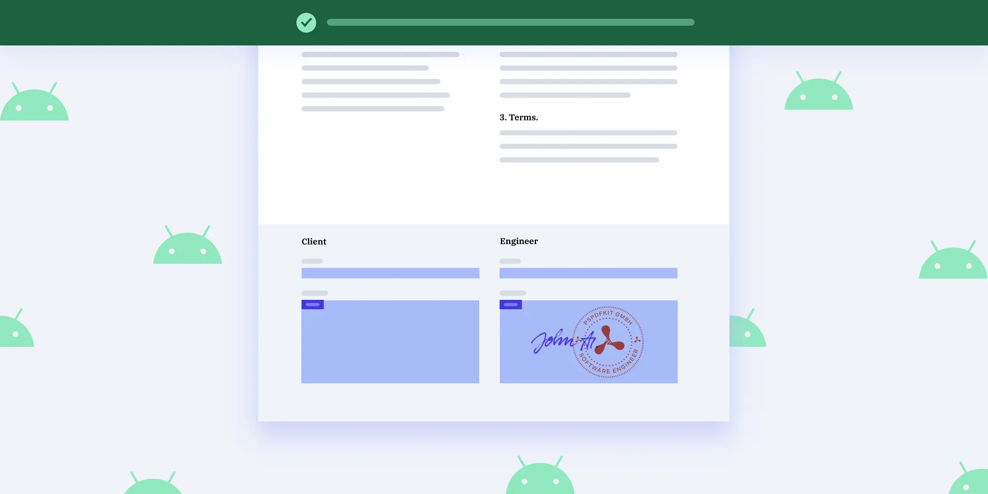 Stamp and sign documents programmatically