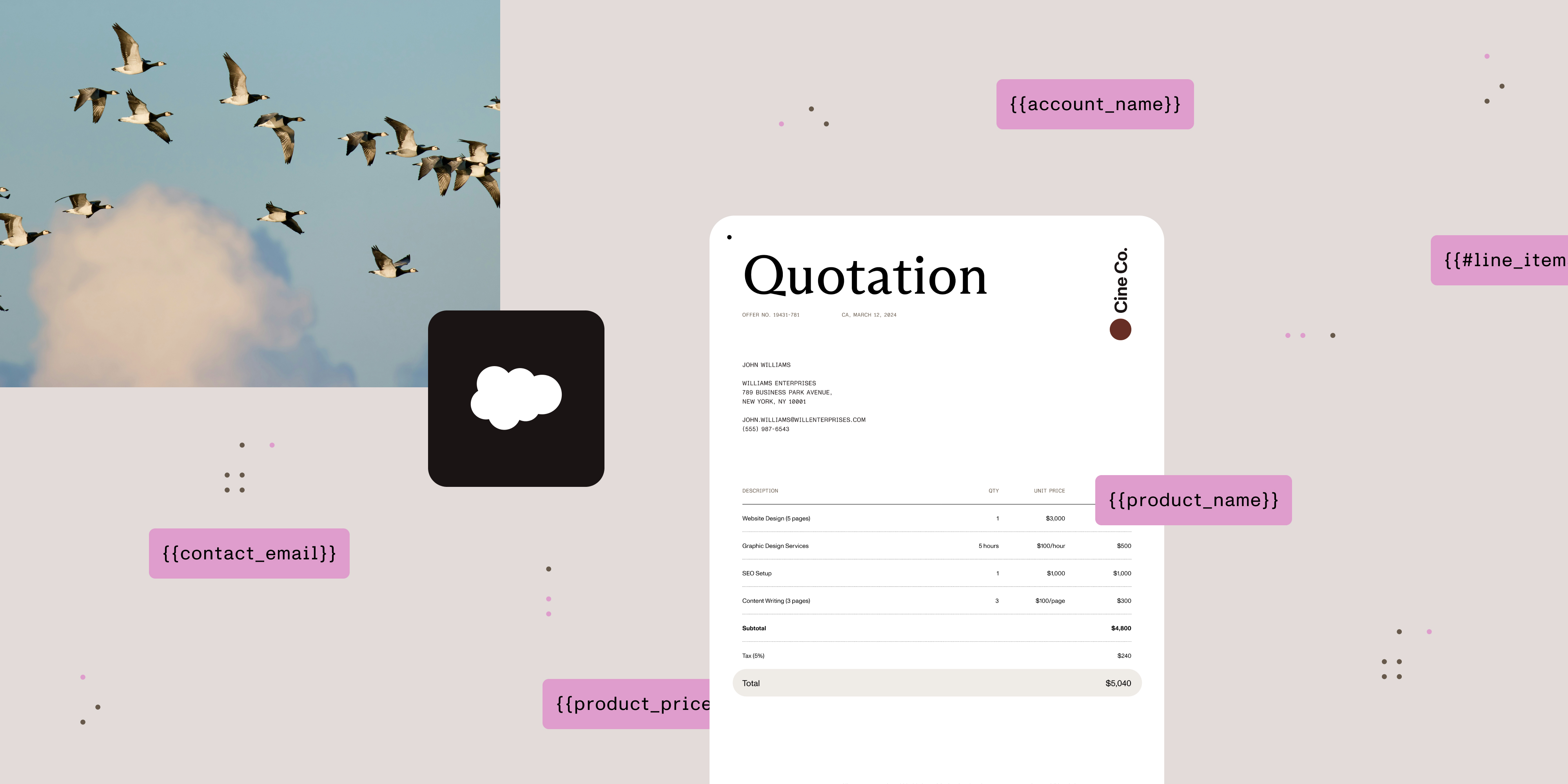 How to create a Salesforce quote template from opportunity data