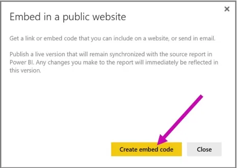 Create embed code