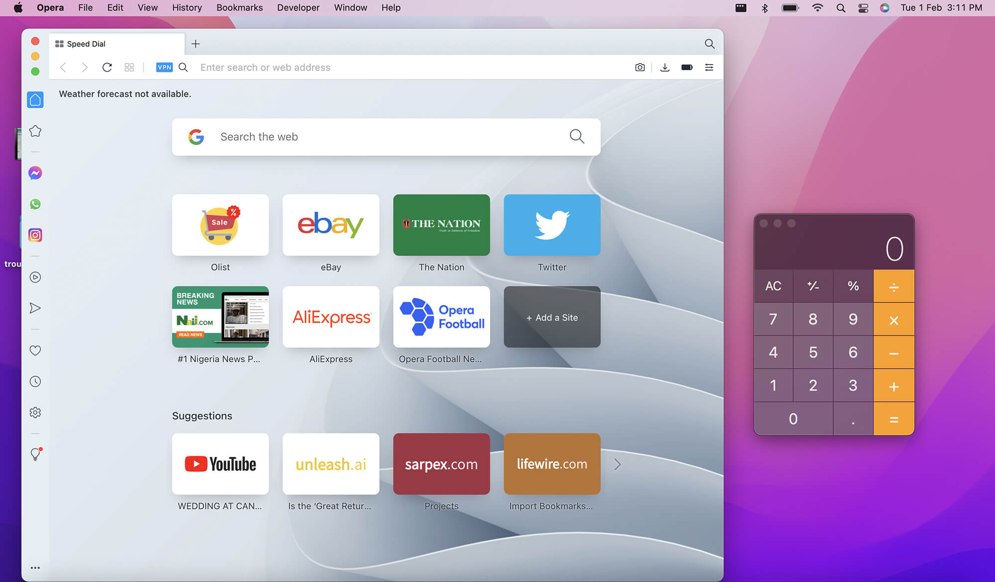 Application windows on macOS