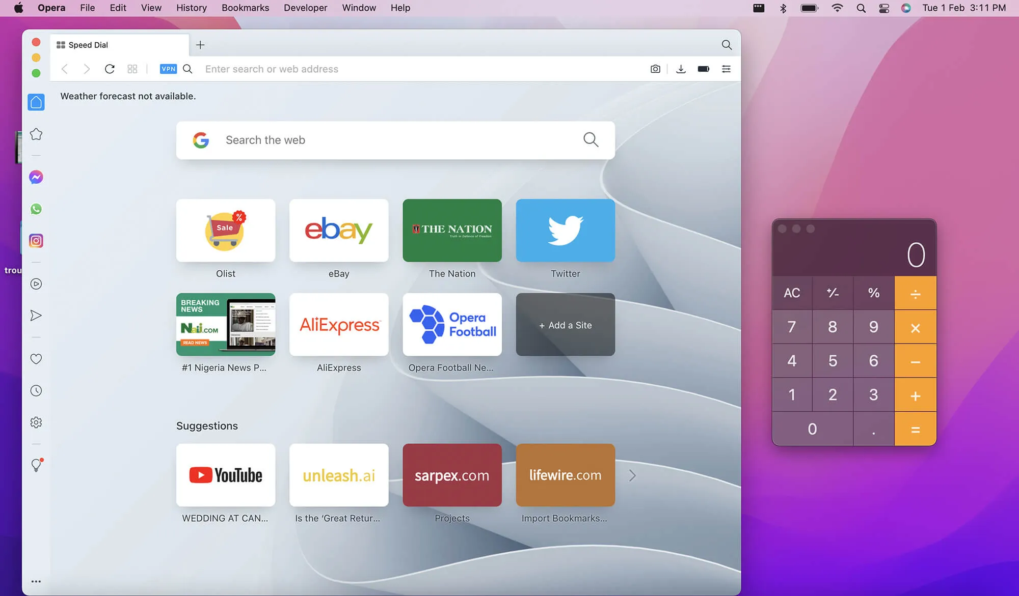 Application windows on macOS