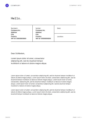 Business letter