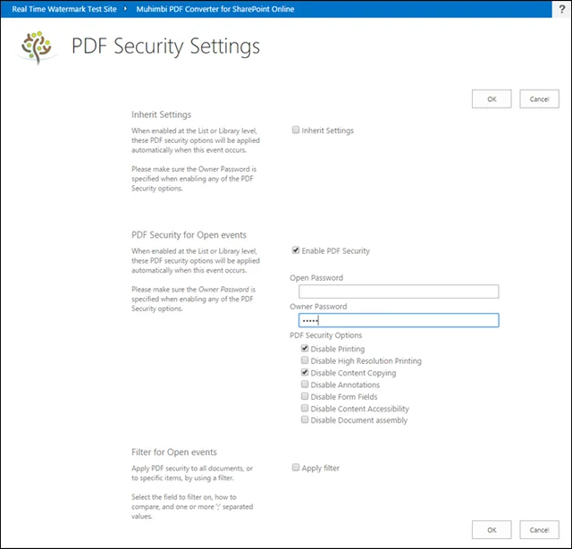 Secure-OnOpen-ListSettings
