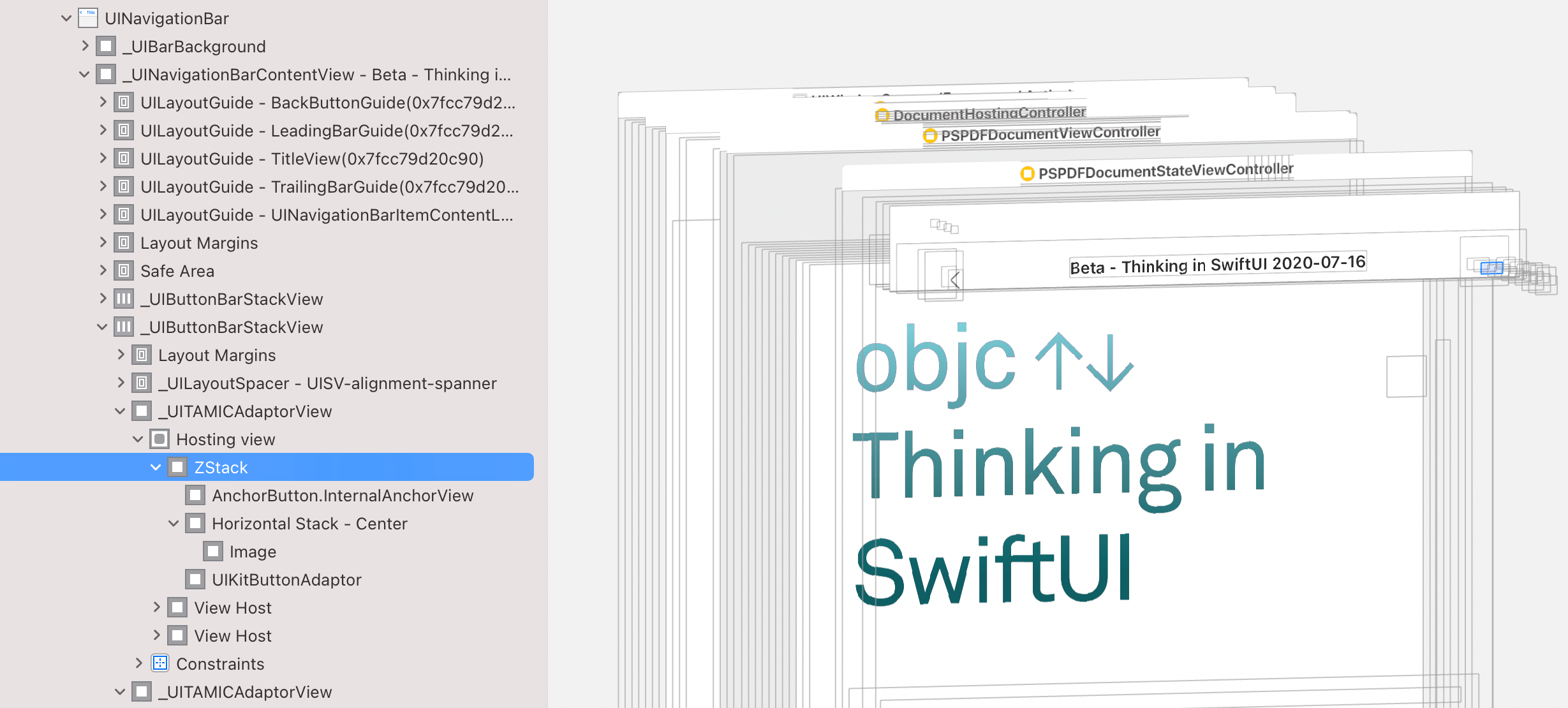 Catalyst Bar Button View Hierarchy
